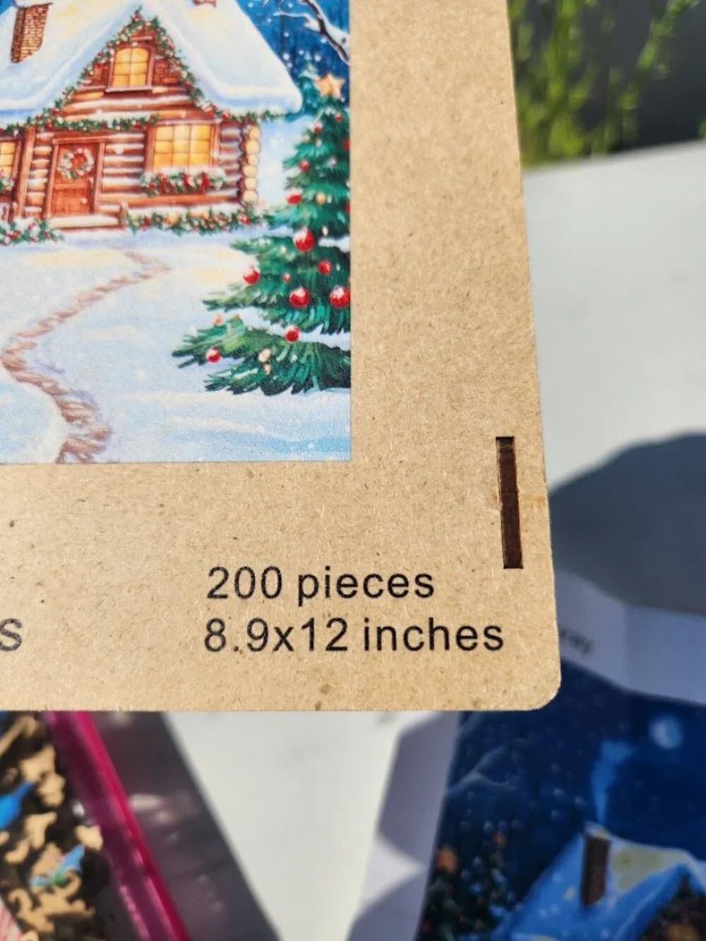 Jigsaw Puzzle 200 Pieces Wooden Puzzle Christmas House Winter 8.9